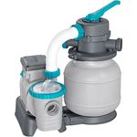 Bestway Sandfilteranlage 58515, Sandpumpe mit 6-Stufen-Regelventil und ChemConnect, für Pools bis 1600 l, 3028 l/h, korrosionsbeständig