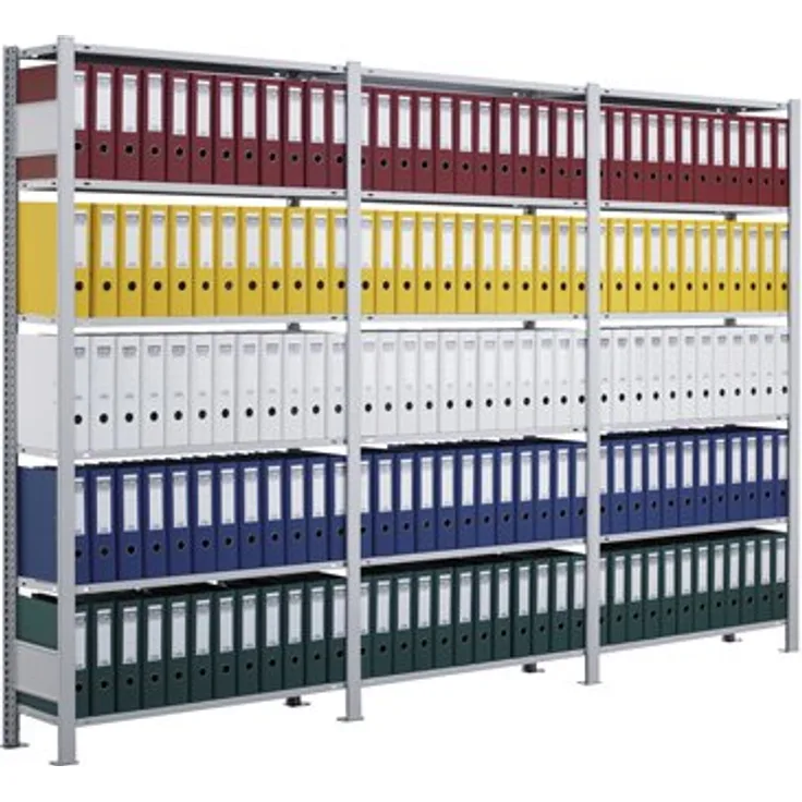 Schulte Lagertechnik MULTIplus85 Kellerregal, Stecksystem Grundregal, 2300 x 1000 x 300 mm, 7 Fachböden, verzinkt