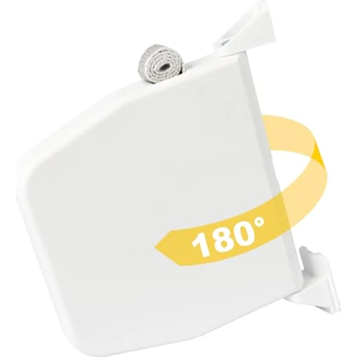 Schellenberg 50145 Aufschraubwickler Flexo MINI, inklusive 7 m Gurtband, schwenkbar um 180°, Aufputzmontage, weiß – Bild 3
