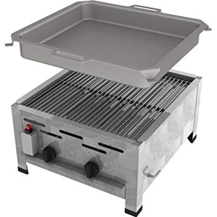 ChattenGlut Gasgrill Gastrobräter 7,3kW mit Rost und Pfanne, Edelstahl, Made in Germany, brennstark und effizient – Bild 2