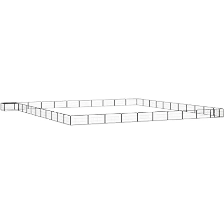 vidaXL Hunde Laufstall 44-TLG. 100x50cm Stahl Pulverbeschichtet Welpenauslauf