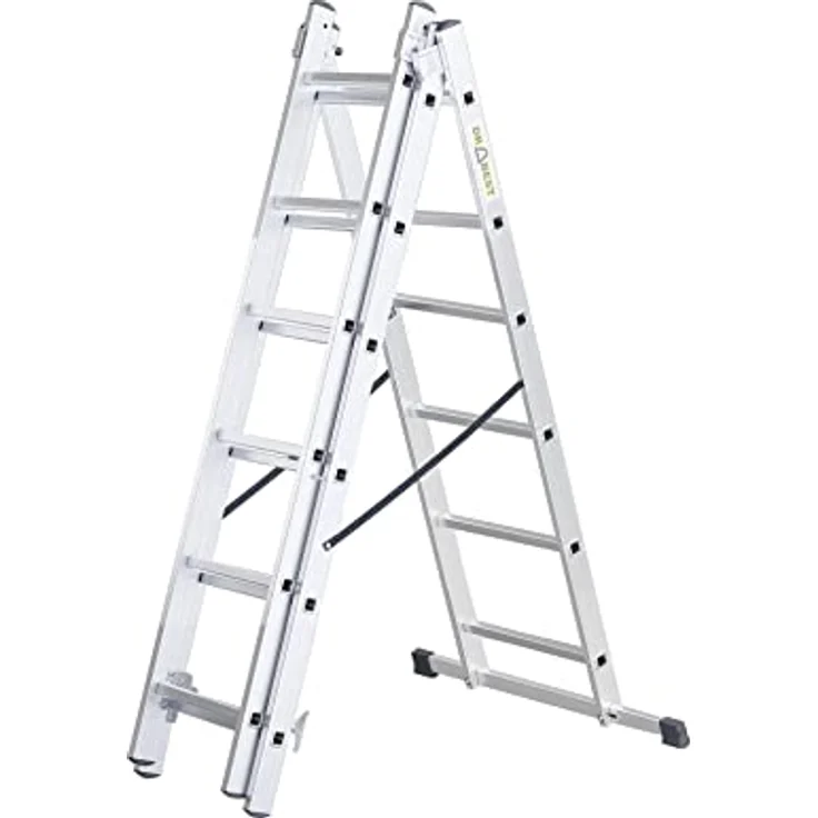 Drabest Aluminium Vielzweckleiter 3x6 Stufen Klappbare Leiter max 150kg – Bild 2