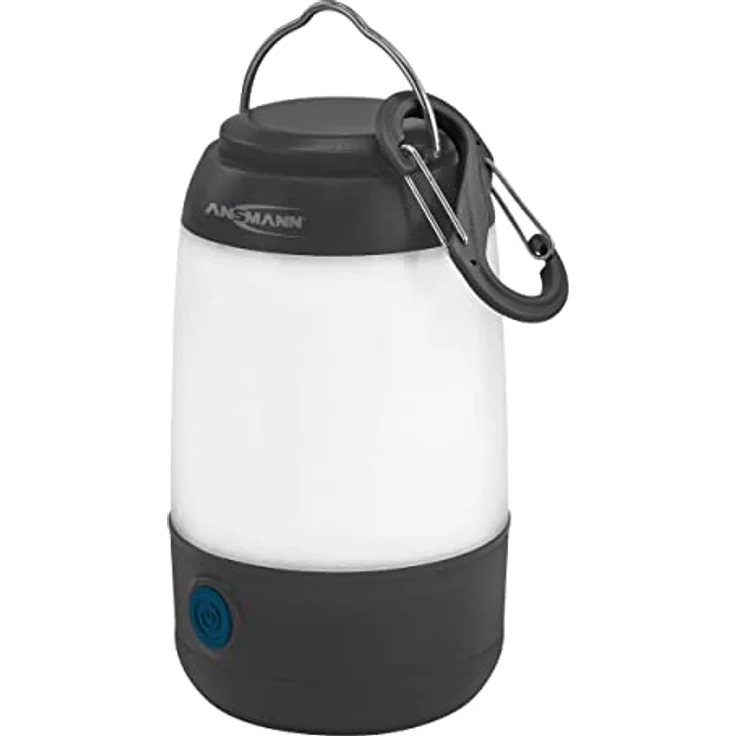 ANSMANN AG Mini Campinglampe, 3W LED mit 3 Leuchtfunktionen und Aufhängebügel, kompakte Taschenlampe – Bild 1