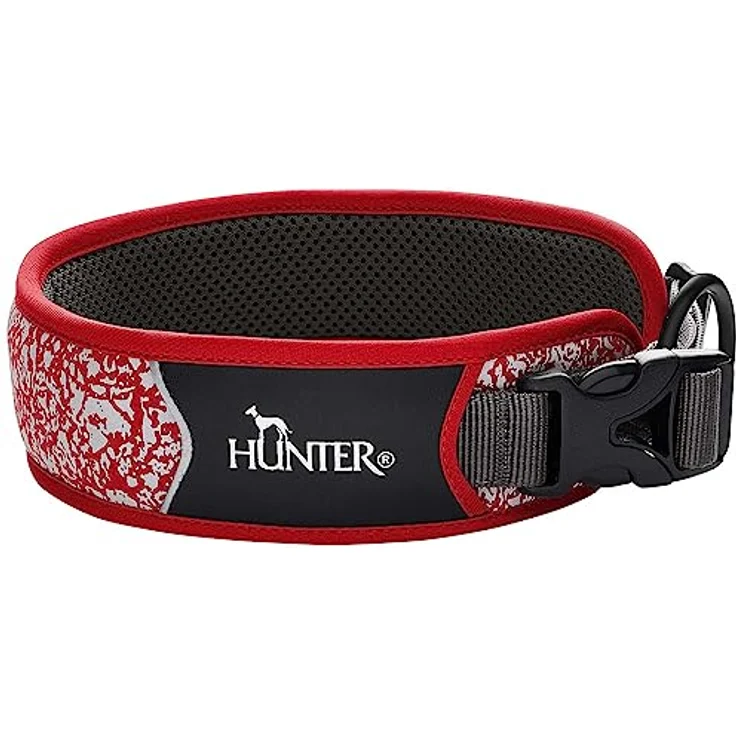 HUNTER Halsung Divo Reflect S, rot/grau – Bild 1