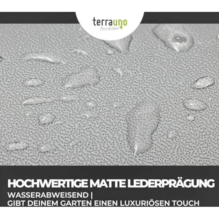 TerraUno Sichtschutzstreifen für Doppelstabmatten, RAL 7040 Grau, 10 Stück, UV-beständig, Polypropylen, Lederoptik, blickdicht, Made in Germany – Bild 2