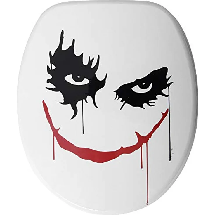 Sanilo WC Sitz Joker, Toilettendeckel aus Holz mit Absenkautomatik, antibakterieller Oberfläche, 47 x 37,7 cm
