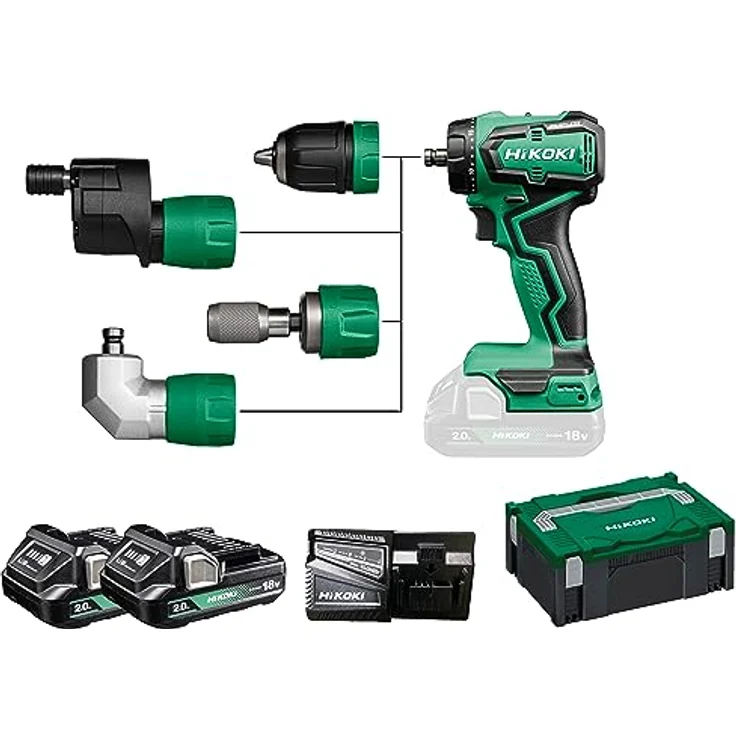 HiKOKI Akku Bohrschrauber Quick 18V, bürstenloser Motor, 55 Nm, LED-Licht, inklusive Zubehör Koffer HSC II DS18DDQWRZ – Bild 1