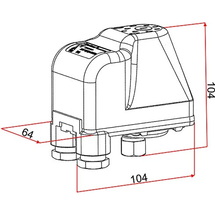 WilTec Druckschalter SK-9 230V 1-phasig Pumpensteuerung Druckwächter für Hauswasserwerk Brunnenpumpe – Bild 6