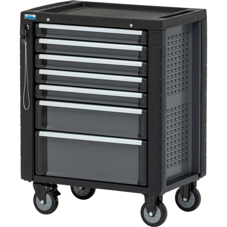 Küpper Werkzeugwagen, 7 Schubladen mit Vollauszug und Zentralverriegelung, 72,5 x 93 x 46,5 cm