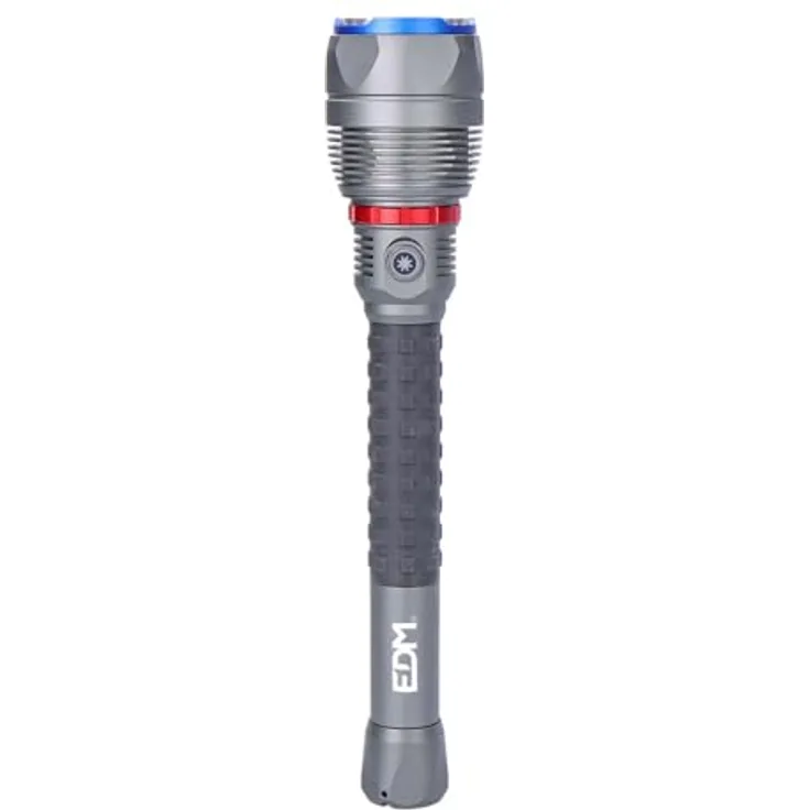 EDM Taschenlampe LED 36170, 180 W, 18.000 Lumen, IP67, wiederaufladbare 15.000 mAh Batterie, Power Bank-Funktion, Aluminiumgehäuse