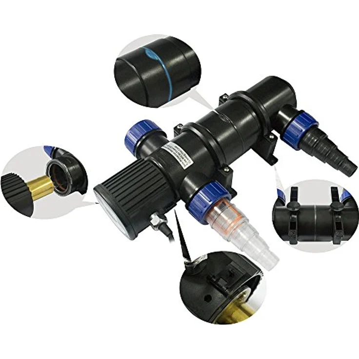 Teichklärer UVC Klärer Lichtfilter Wasserklärer | 11 Watt | Kabellänge: 5 m | integr. Vorschaltgerät | inkl. 3 Anschlussadapter – Bild 3