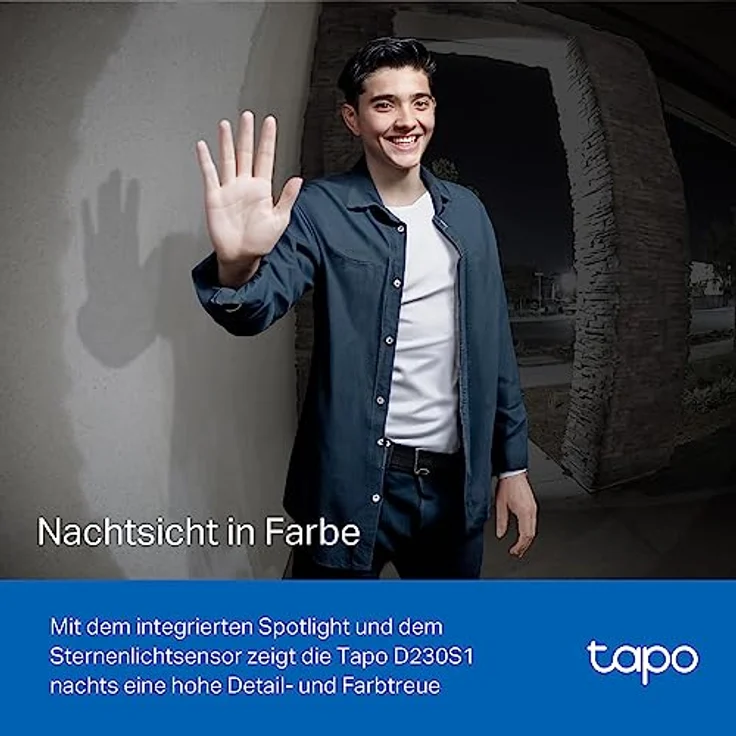 Tapo D230S1 Video-Türklingel Akku (Video Doorbell) | Türklingel mit Kamera, 2K 5MP, Farbe Nachtsicht, ultrabreiten Sichtfeld, herausnehmbare Batterie, KI-Erkennung, Mit Chime – Bild 3