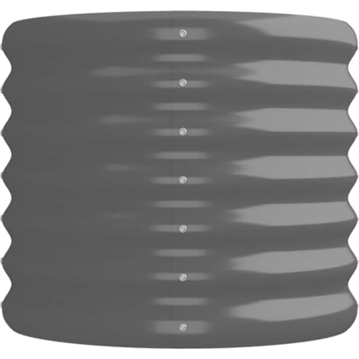 vidaXL Hochbeet, Wetterfestes Hochbeet für Garten Balkon Terrasse, Kräuterhochbeet zum Selber Bauen, Pflanzkasten aus Metall, Pulverbeschichteter Stahl Grau – Bild 5