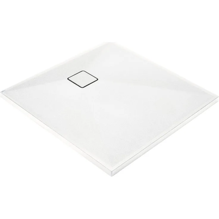 Deante CORREO, Quadratische Duschwanne 90 cm in Granit-Optik, Alabasterfarbe
