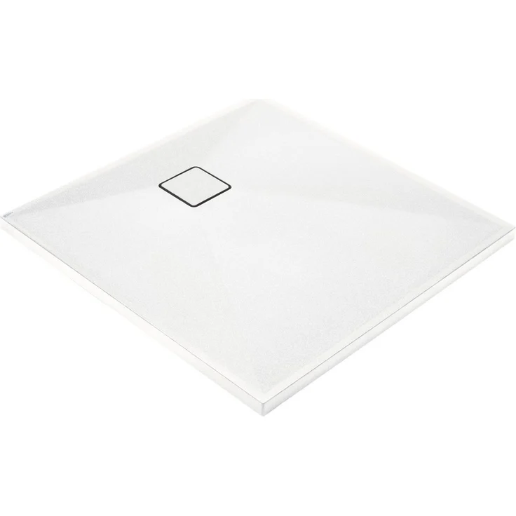 Deante CORREO, Quadratische Duschwanne 90 cm in Granit-Optik, Alabasterfarbe