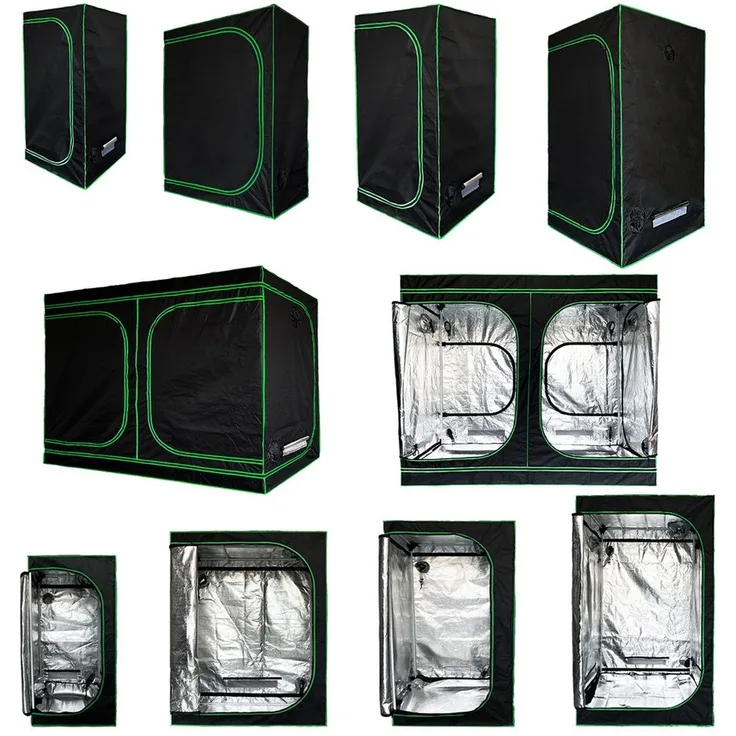 Melko Gewächshaus Growbox Pflanzenzelt Zuchtzelt Indoor Darkroom Zuchtschrank Frühbeet, 1 Stück, Schwarz/Grün, 99,9 % lichtundurchlässig - Preisvergleich