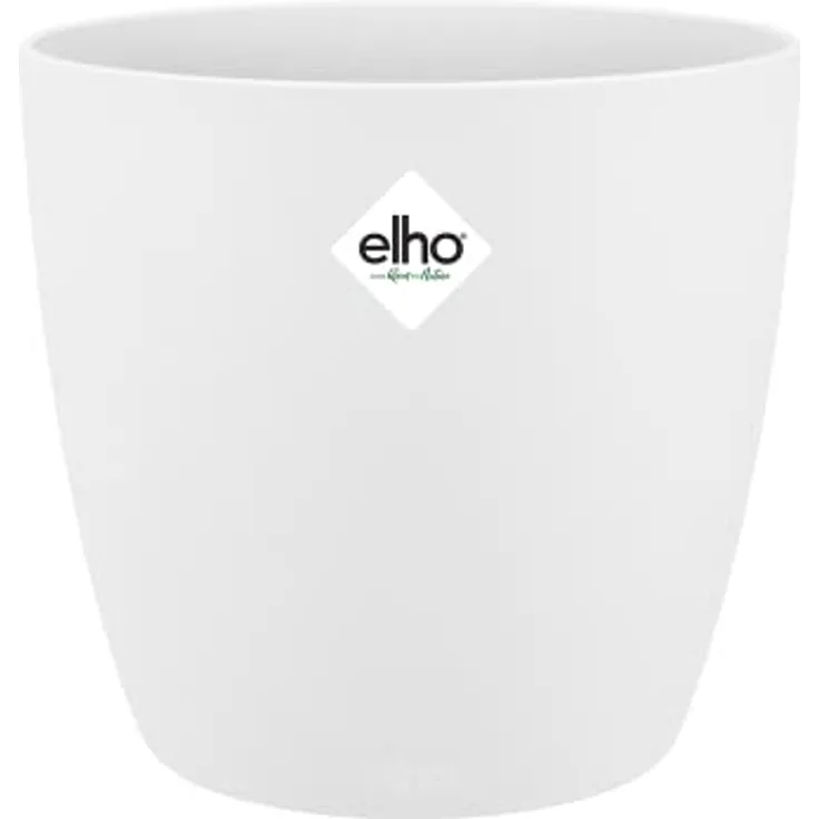elho Brussels Rund 20 - Blumentopf für Innen - Ø 20.0 x H 18.7 cm - Weiß/Weiss