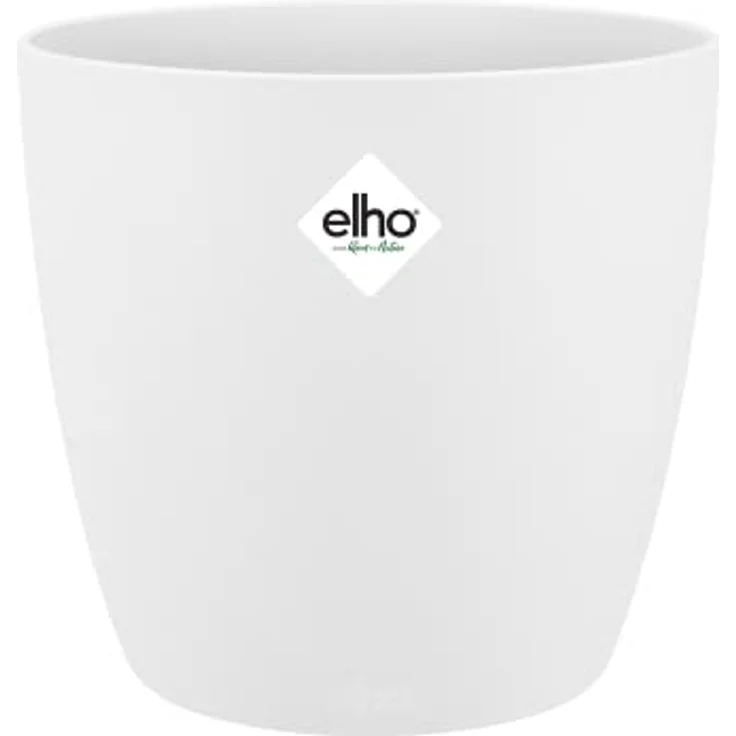 elho Brussels Rund 20 - Blumentopf für Innen - Ø 20.0 x H 18.7 cm - Weiß/Weiss – Bild 1