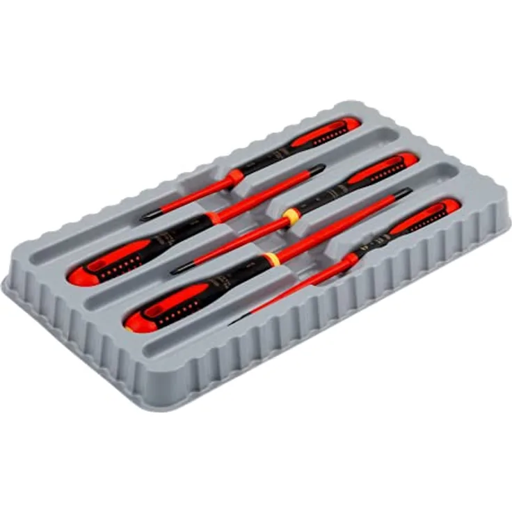 Bahco Ergo Werkstatt Schraubendreher-Set 5teilig Schlitz, Kreuzschlitz Phillips