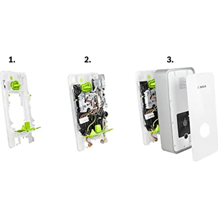 Bosch Tronic Line Durchlauferhitzer, 21/24/27 kW, elektronisch geregelt, druckfest, stufenlose Temperaturwahl, moderne Glas-Optik, weiß [Energieklasse A] – Bild 5
