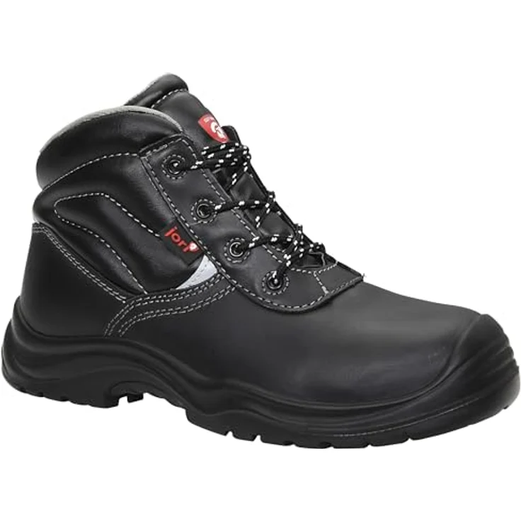 Elten Sicherheitsschnürstiefel S3 BASIC Compo Mid, Rindleder, Gr. 39, atmungsaktiv, rutschfeste PU/PU-Sohle, Kunststoffkappe – Bild 1