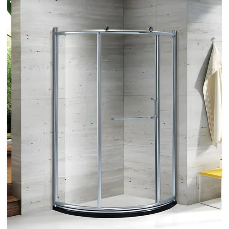 AEA Eckdusche 90x90 cm, Duschkabine mit bruchsicherem Glas und stabilem Aluminiumrahmen