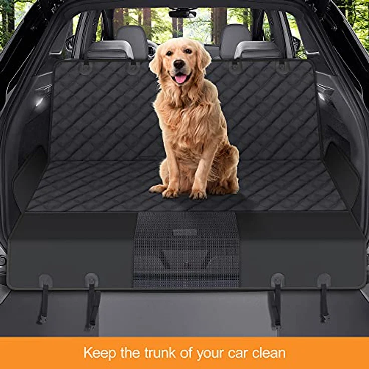 GXT Hunde-Rücksitzbezug, Schutz für Autos, SUVs und LKWs, mit Netzfenster, kratzfestes, rutschfestes und wasserdichtes Material – Bild 3