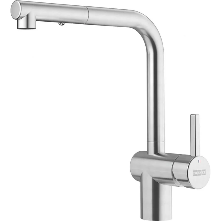 FRANKE Küchenarmatur 115.0741.710, Hochdruckarmatur mit Ausziehauslauf und 180° Schwenkbereich, rostfreier Edelstahl