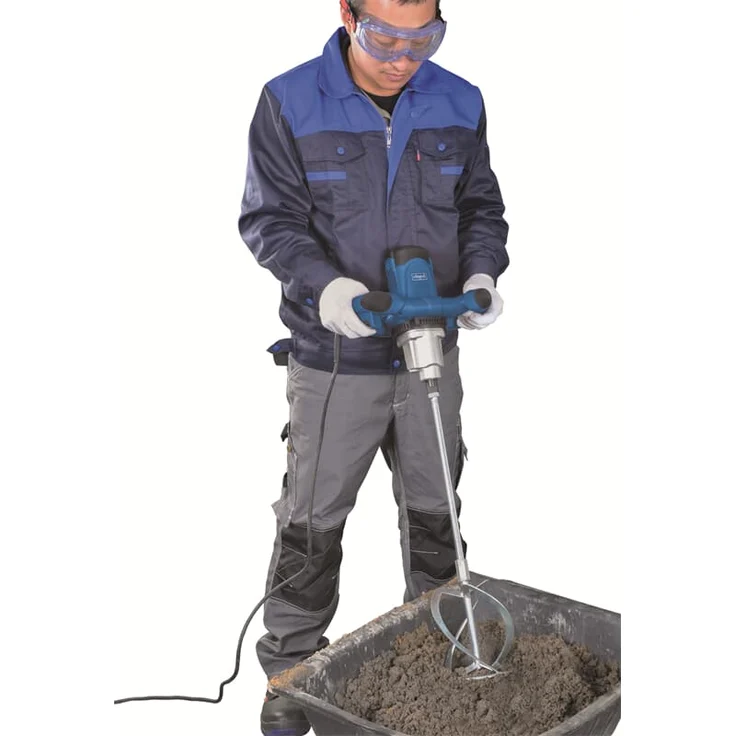 Scheppach Rührwerk PM1200 Handrührwerk | 1200W Leistung | Stablänge 550mm | Rührkorb-Ø 120mm | Drehzahlregulierung | Rühreraufnahme M14 | inkl. Farb- und Mörtelrührer – Bild 4