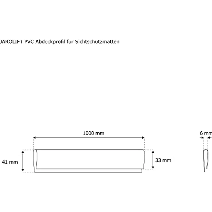 JAROLIFT PVC Abdeckprofil - Abschlussleiste für Sichtschutzmatten – Bild 6