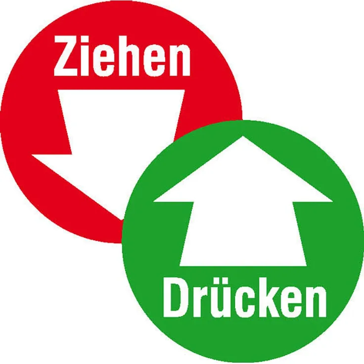 SafetyMarking Hinweisschild - Drücken-Ziehen mit Pfeil 21.5391