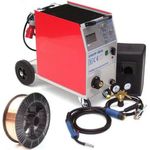 Apex Schutzgasschweißgerät EasyMIG 210 AM MIG MAG Schutzgas Schweißgerät + MB15 Brenner + 15kg 0,8 mm Draht, Synergetische Steuerung, Euro-Zentralanschluss - Preisvergleich