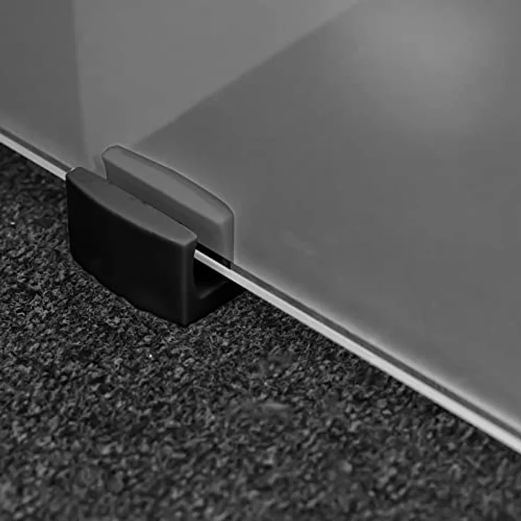 inova Glasschiebetür satiniert 900x2035mm mit Beschlagset in schwarz Komplettset - Schiebetürsystem aus Echtglas, lichtdurchlässig, leises Öffnen und Schließen - Preisvergleich – Bild 4