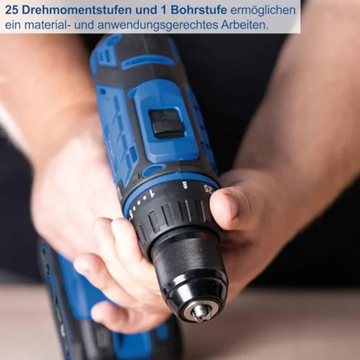 Scheppach C-DTB74/2-12 Akkubohrschrauber 18V, 50 Nm, 2×2Ah Akkus, 13 mm Metallfutter, LED, Spindel Lock, Ladegerät – Bild 3
