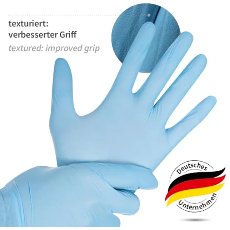 100 Stk Nitril Handschuhe Safe Light puderfrei blau 10 – Bild 6