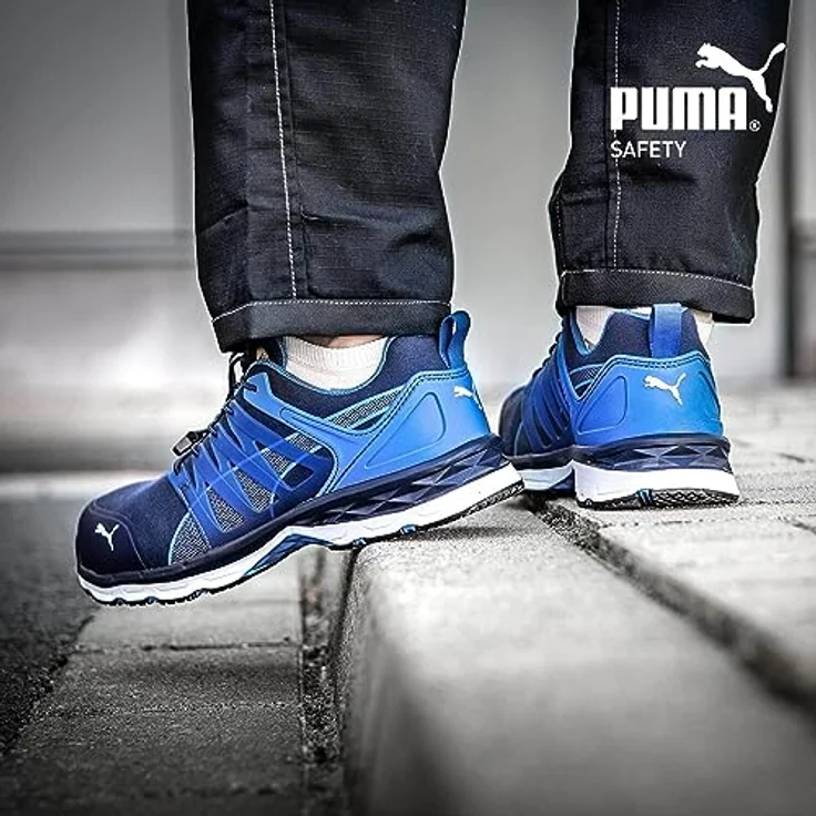 PUMA Velocity 2.0 Blue Low ESD Sicherheitshalbschuh S1P mit Fiberglaskappe und IMPULSE.FOAM, Größe 36, Blau – Bild 2