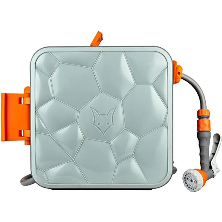 FUXTEC WELTNEUHEIT - 30m moderner exklusiver quadratischer Schlauchaufroller Aufroll-Automatik – Bild 4