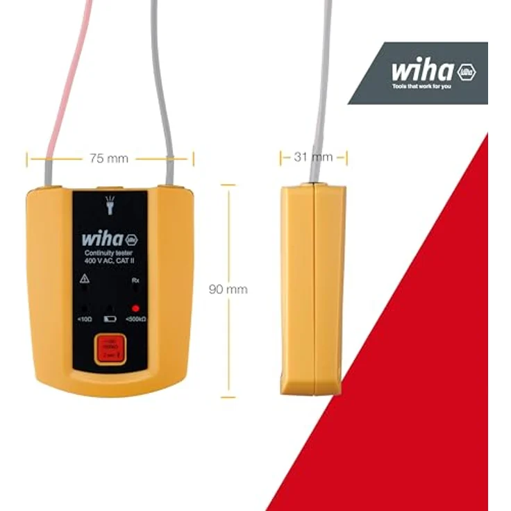 Wiha Durchgangsprüfer - Durchgangsmessung - bis 400 V AC - CAT II - 45222 – Bild 5
