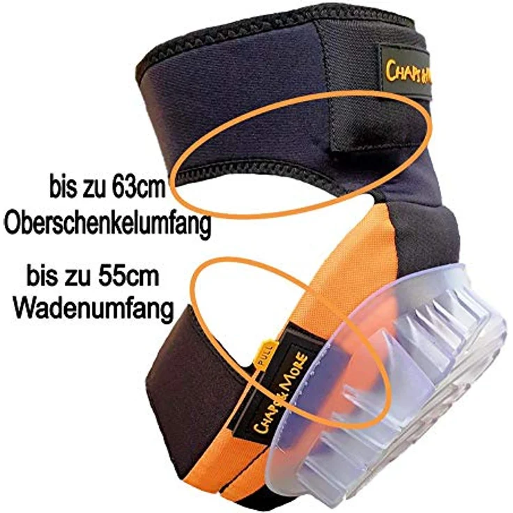 Chaps & More Profi Sicherheits Knieschoner für die Arbeit in Schwarz - Orthopädischer Halt durch glatte Auflage + weiche Gel-Einbettung des Knies, rutschfest und ideal bei bestehenden Knieproblemen – Bild 4