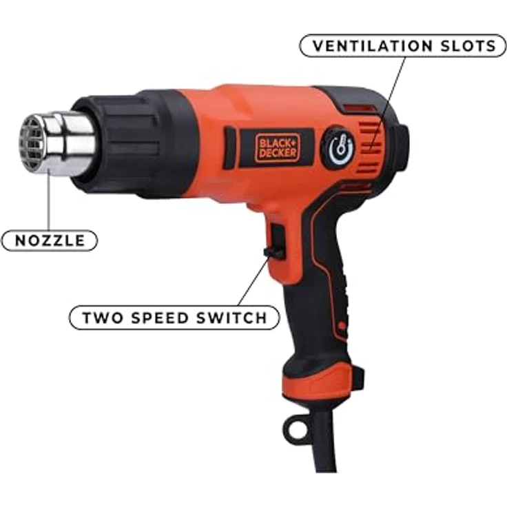 Black + Decker KX2200K-QS KX2200K-QS-Decapador Térmico 2.000W de Alto Rendimiento Con maletín, 2000 W, 230 V – Bild 4