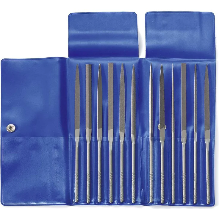 Dick 21001410 Nadelfeilen Satz Hieb 1, 12 teilig in Plastiktasche Länge 140mm 1 Set (Hieb 1, 140 mm)