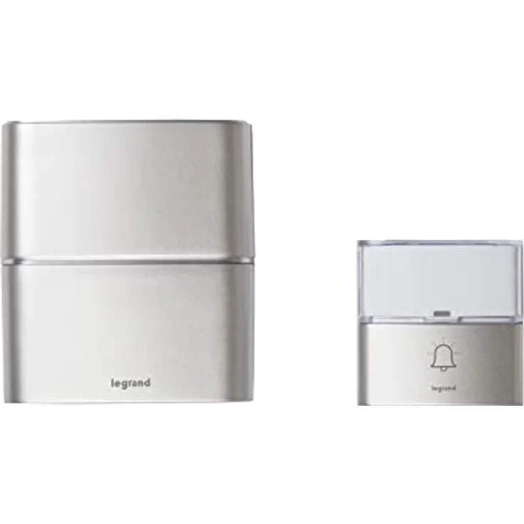 Legrand, Funkklingel-Set Premium batteriebetrieben mit MP3-Funktion, 1x wasserdichtem Klingeltaster (IP54), 1x Gong mit 30 Melodien, 100m Reichweite, 094271 – Bild 2