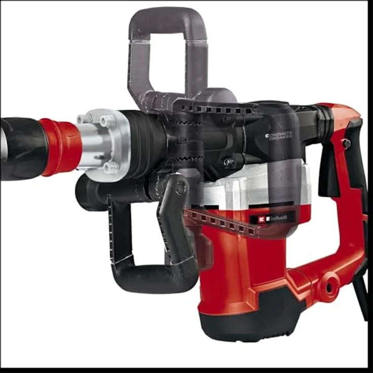 Einhell Abbruchhammer TE-DH 32 (1500 W, 32 J, 1900 (1-min), SDS-max-Werkzeugaufnahme, schwingungsgedämpfter Hauptgriff + Softgrip, inkl. Spitz--Flachmeißel + E-Box) – Bild 5