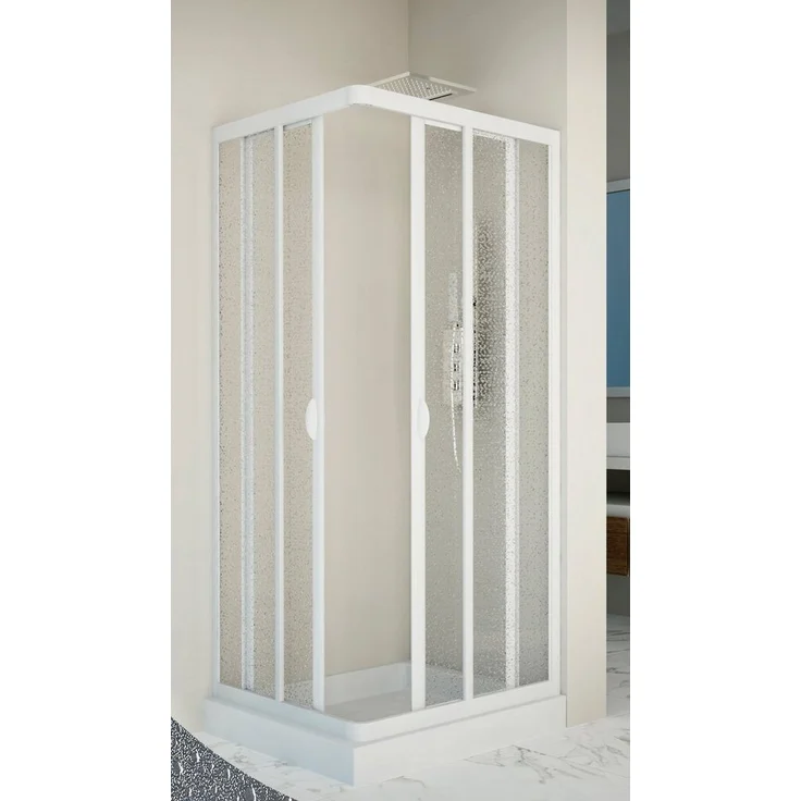 Forte Eckdusche Vela, BxT: 75x75 cm, Kunststoff, variabler Verstellbereich, BxH: 75 x 75 cm