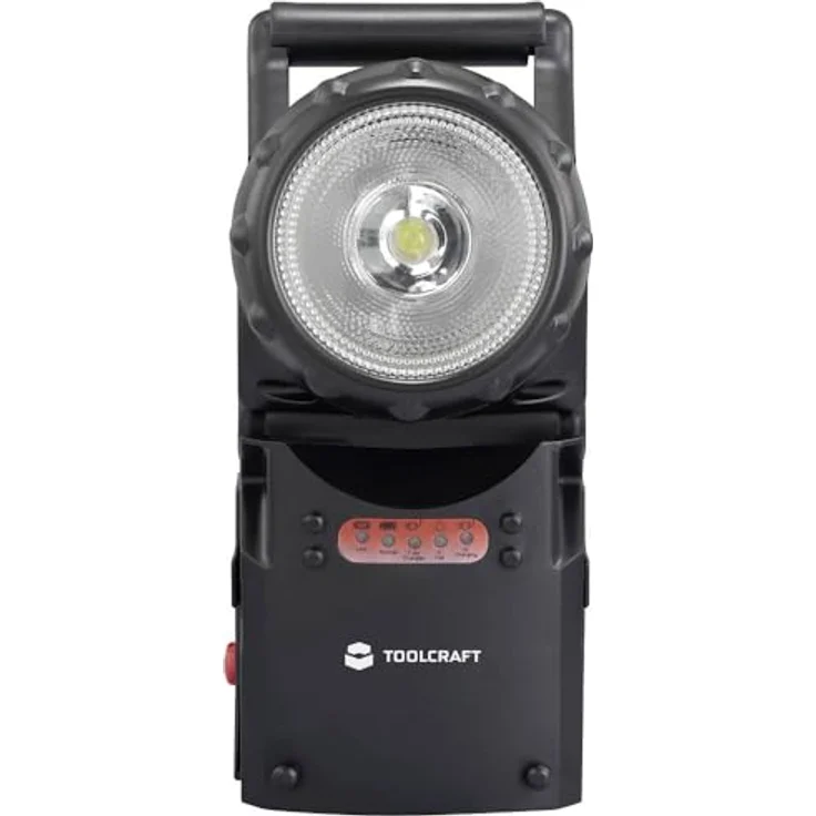 Toolcraft SMD LED Akku-Handscheinwerfer 160lm TC-6406360, Taschenlampe mit Blink- und Notlichtfunktion, orange Diffusorlinse – Bild 2