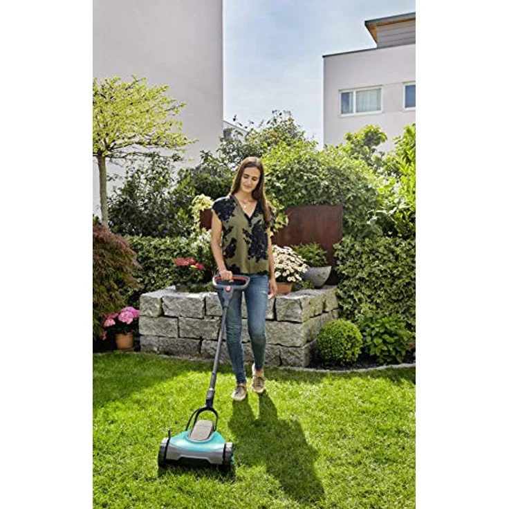 GARDENA Akku-Rasenmäher HandyMower Li-18-22 Ready-To-Use Set: Handrasenmäher, mit 22 cm Schnittbreite für bis zu 50 qm Rasenfläche, Schnitthöhe 30-50 mm, Mulchfunktion, inkl. 18 V Akku (5023-20) – Bild 6