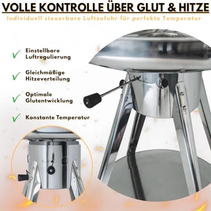 Activa 11700 Holzkohlegrill Rundgrill Klassik Holzkohlegrillfläche 50 cm – Bild 5