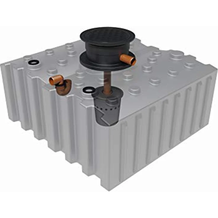 GreenLife Regenwasser-Flachtank 5.000 l mit Biovitor Wassertank, biologischem Regenwasserfilter - blau – Bild 2