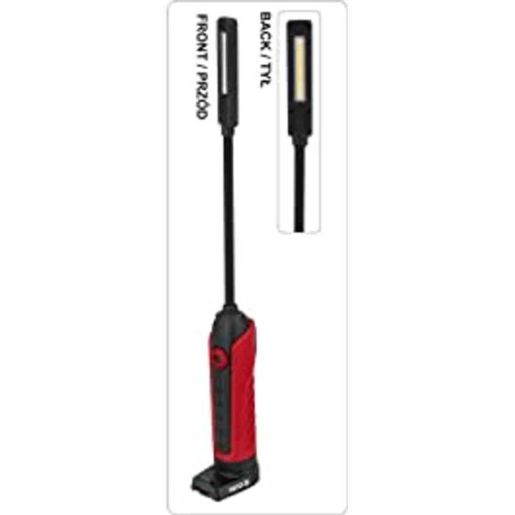 YATO YT-08527 500 Lumen COB YatoFlex Workshop LED-Lampe, USB-betrieben, mit flexiblem Schwanenhals-Arm und Saugnäpfen – Bild 2