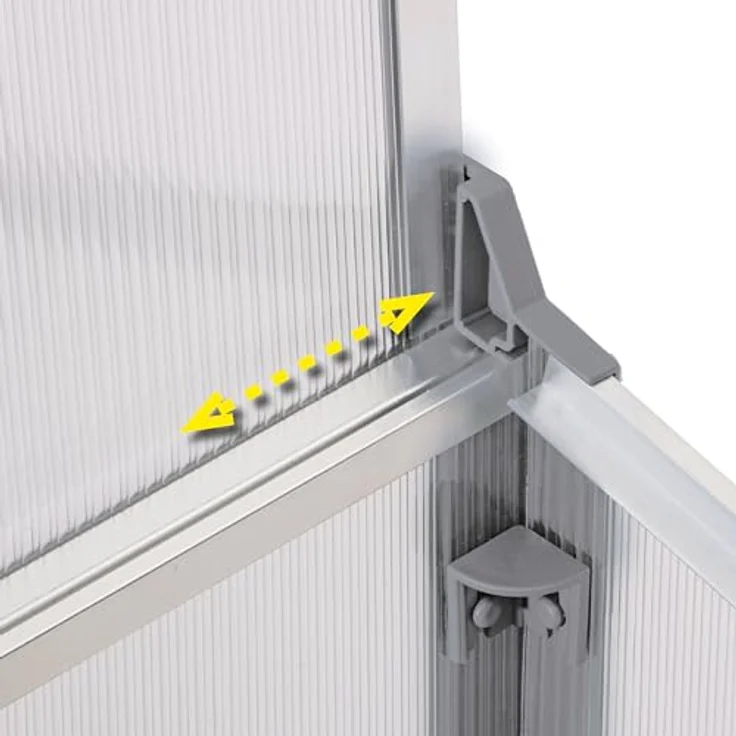 JUWEL Thermo Frühbeet Easy FIX 120/80 (für Palettenrahmen-Hochbeete 120x80 cm, rostfreie Aluprofile, 2 Fenster mit Windsicherung, 4 mm Hohlkammerplatten) 20222 – Bild 5